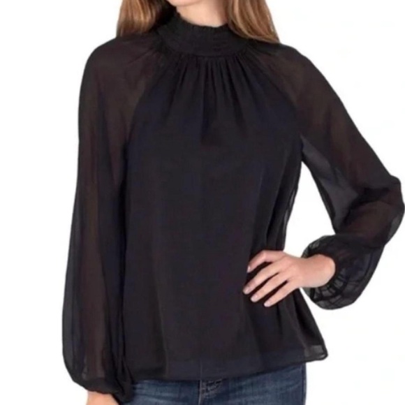 Joie Tops - Joie Limited Edition Long Sheer Sleeve Smocked Blouse